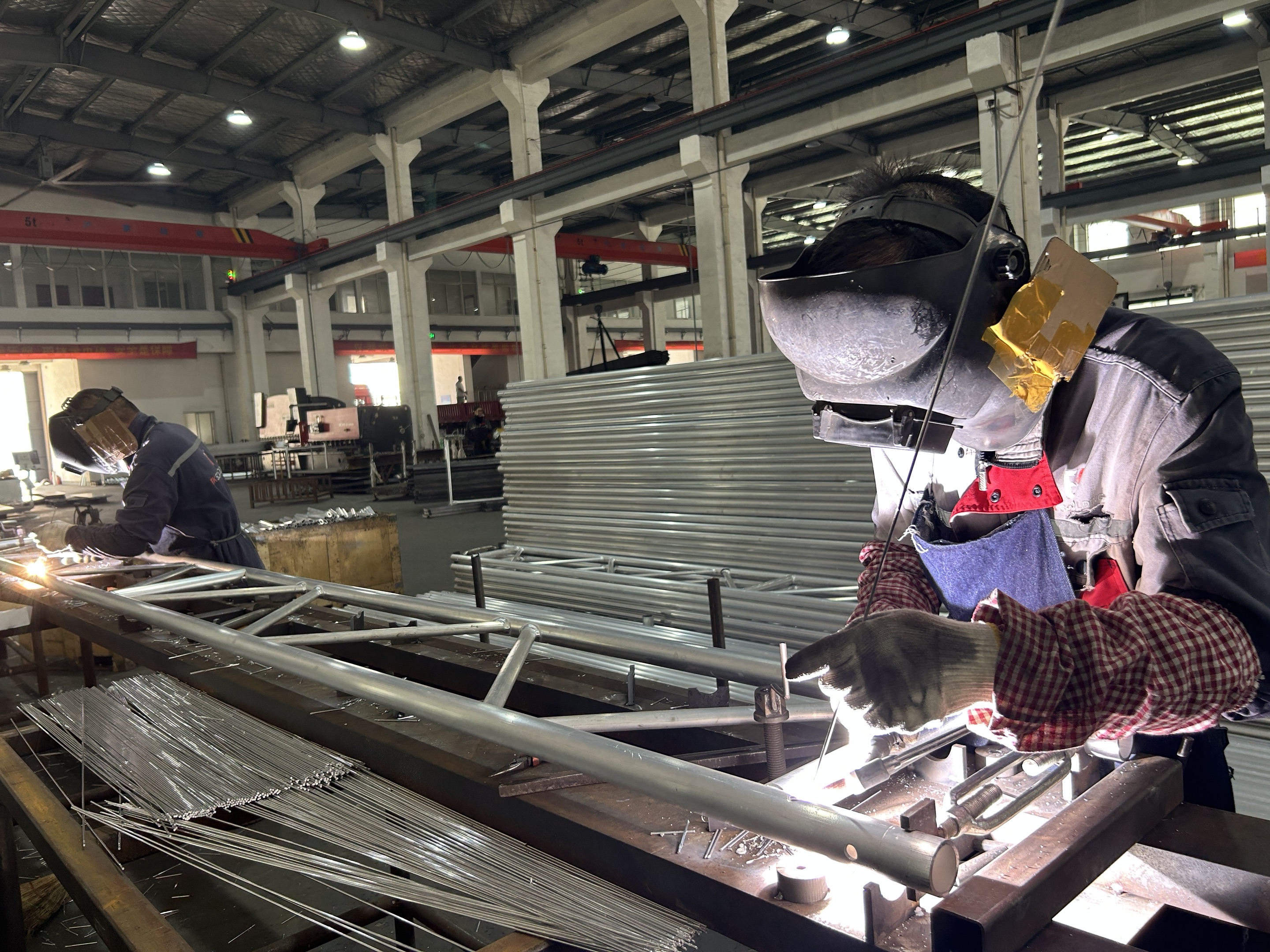 aluminum lattice beam welding aluminum lattice beam welding