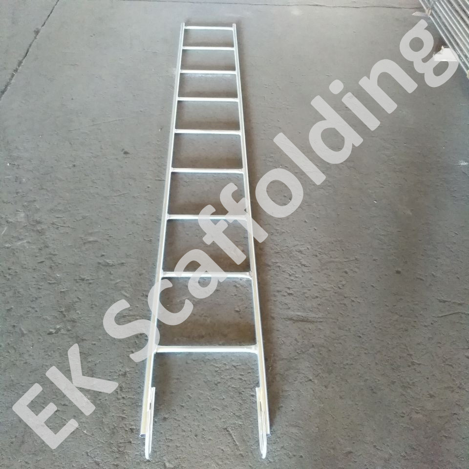 Galvanized Scaffolding Steel Straight Ladder with Welded Hook