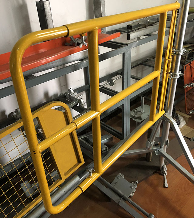 Yellow Ladder Access Scaffolding Tube Safety Gate