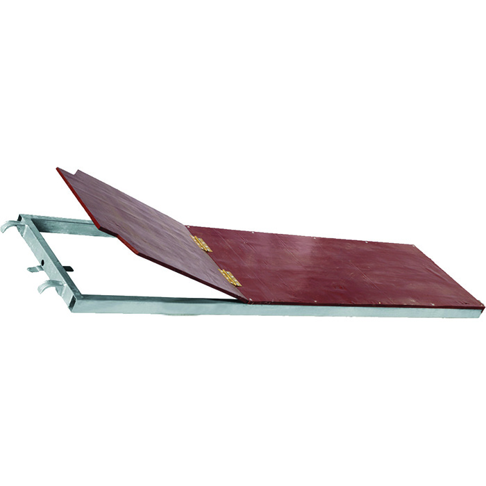 Scaffolding plank with platform