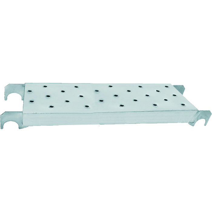 Scaffolding plank with hook