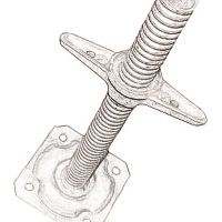 Scaffolding Adjustable Hollow Screw Base Jack