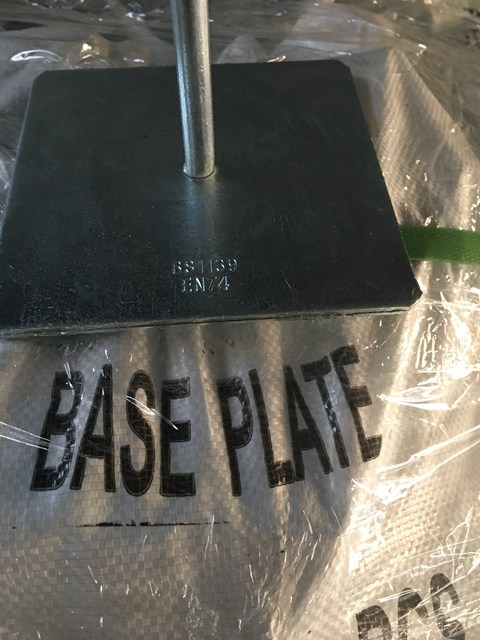 BS1139 EN74 Zinc Plated Scaffolding Round Bar Base Plate