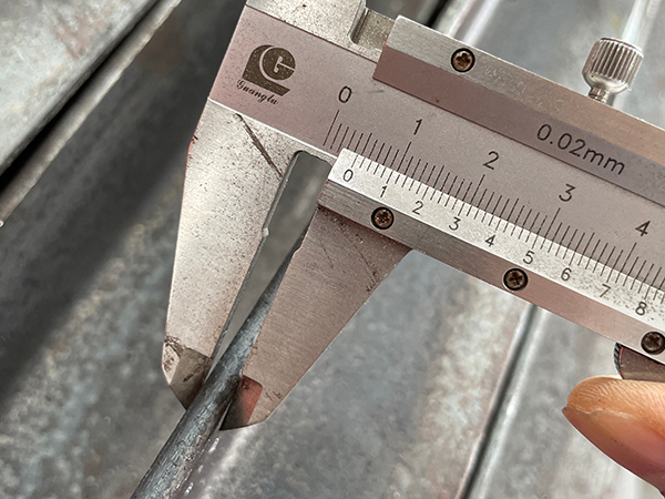 Kwikstage Scaffolding Ledger Dimensional Inspection