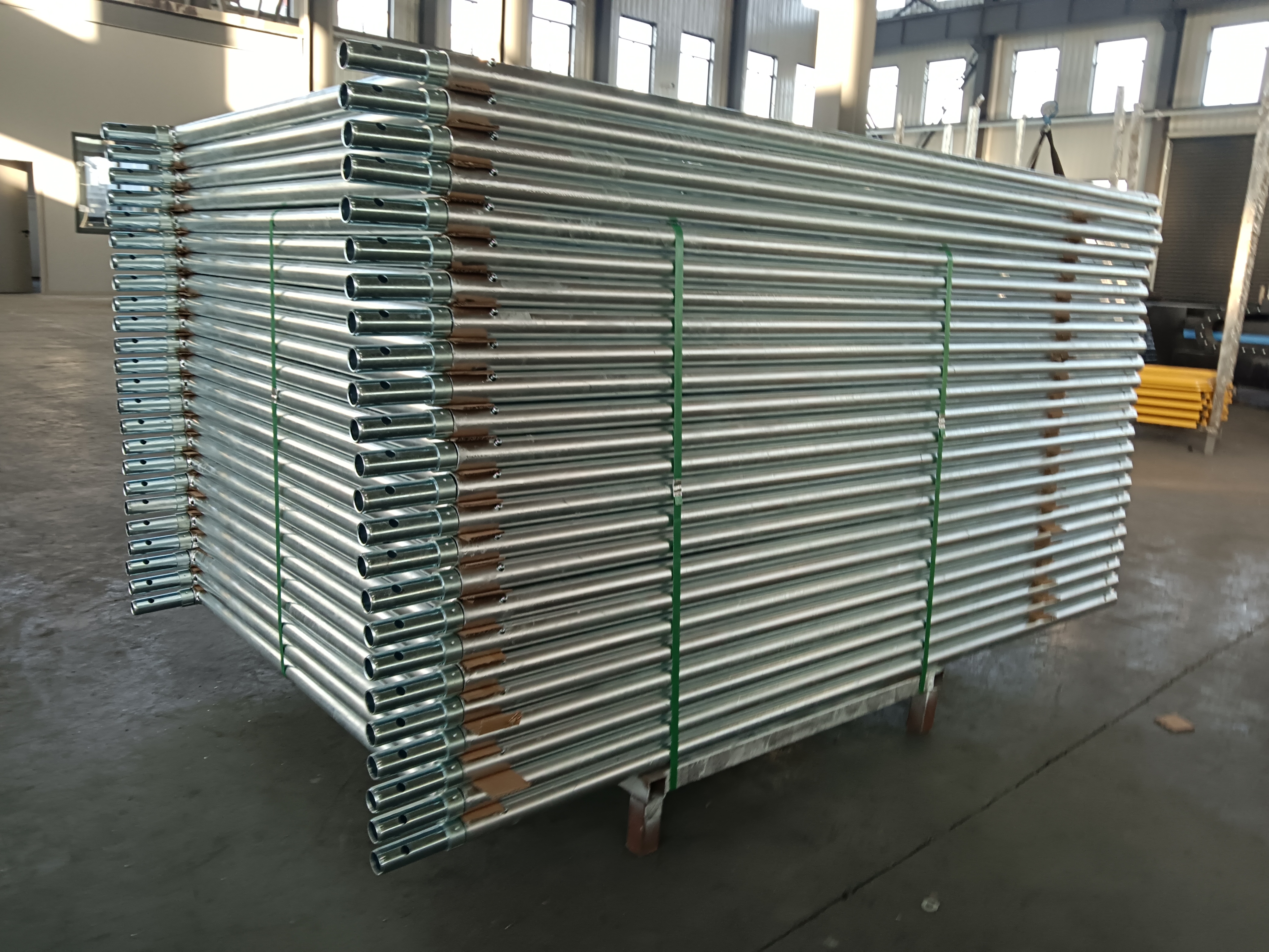 Galvanized walk thru frame