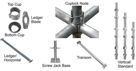 cuplock scaffolding components