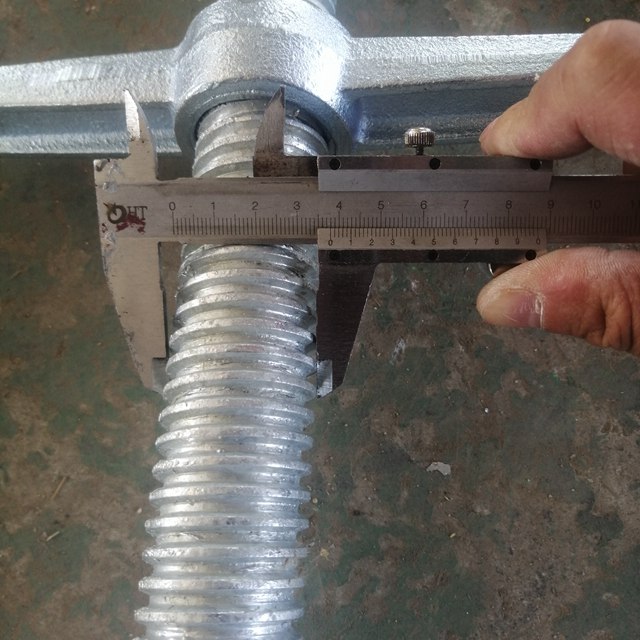 Hot Dip Galvanizing U-Head Screw Base Jack 