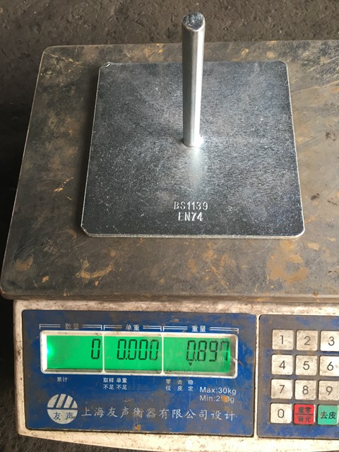BS1139 EN74 Zinc Plated Scaffolding Round Bar Base Plate