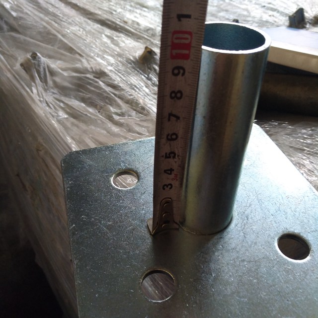 White Zinc Plating Scaffolding Fittings Tubular Base Plate